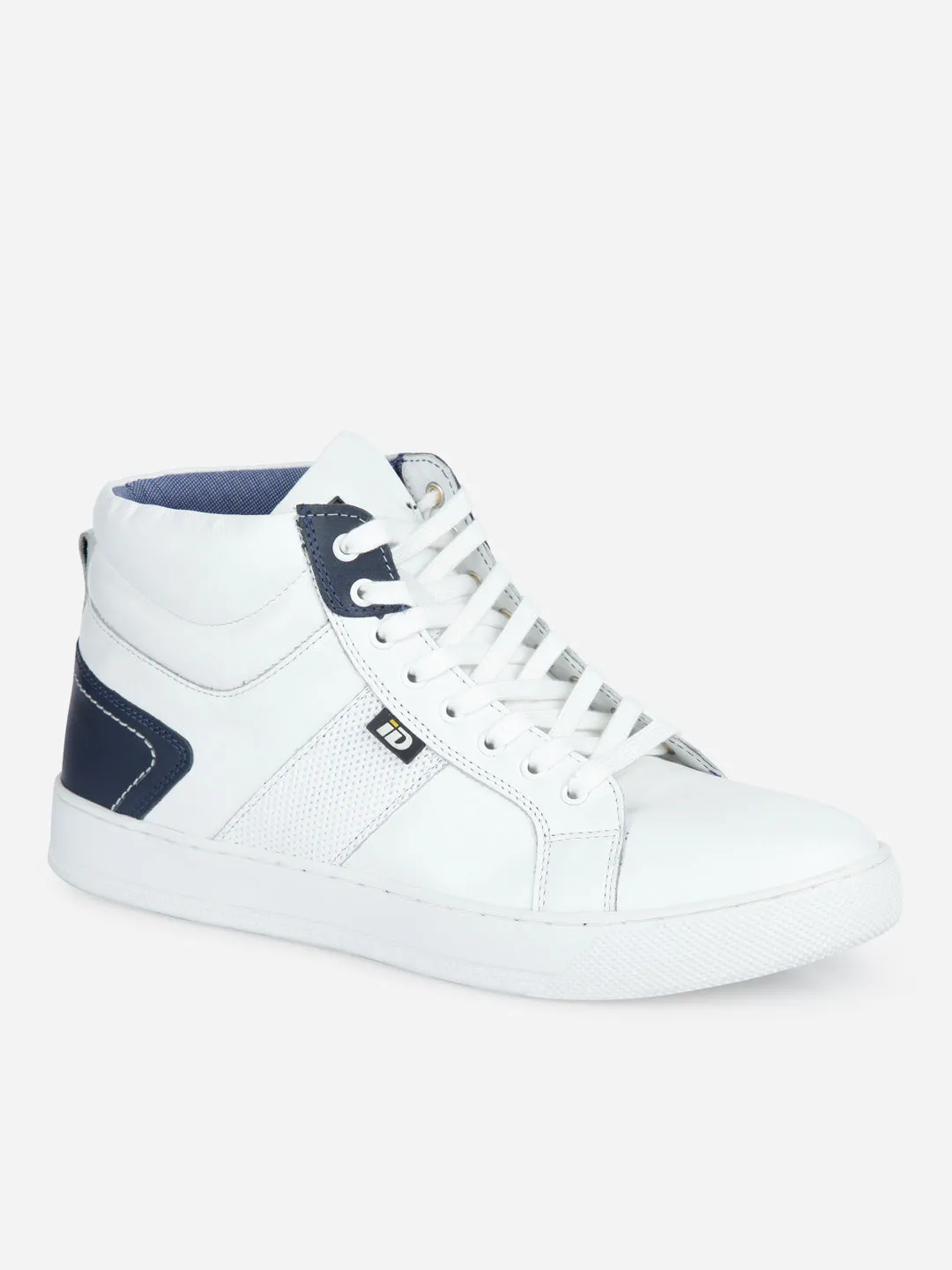 Men's White Ankle Top Lace Up Sneaker (ID3053)