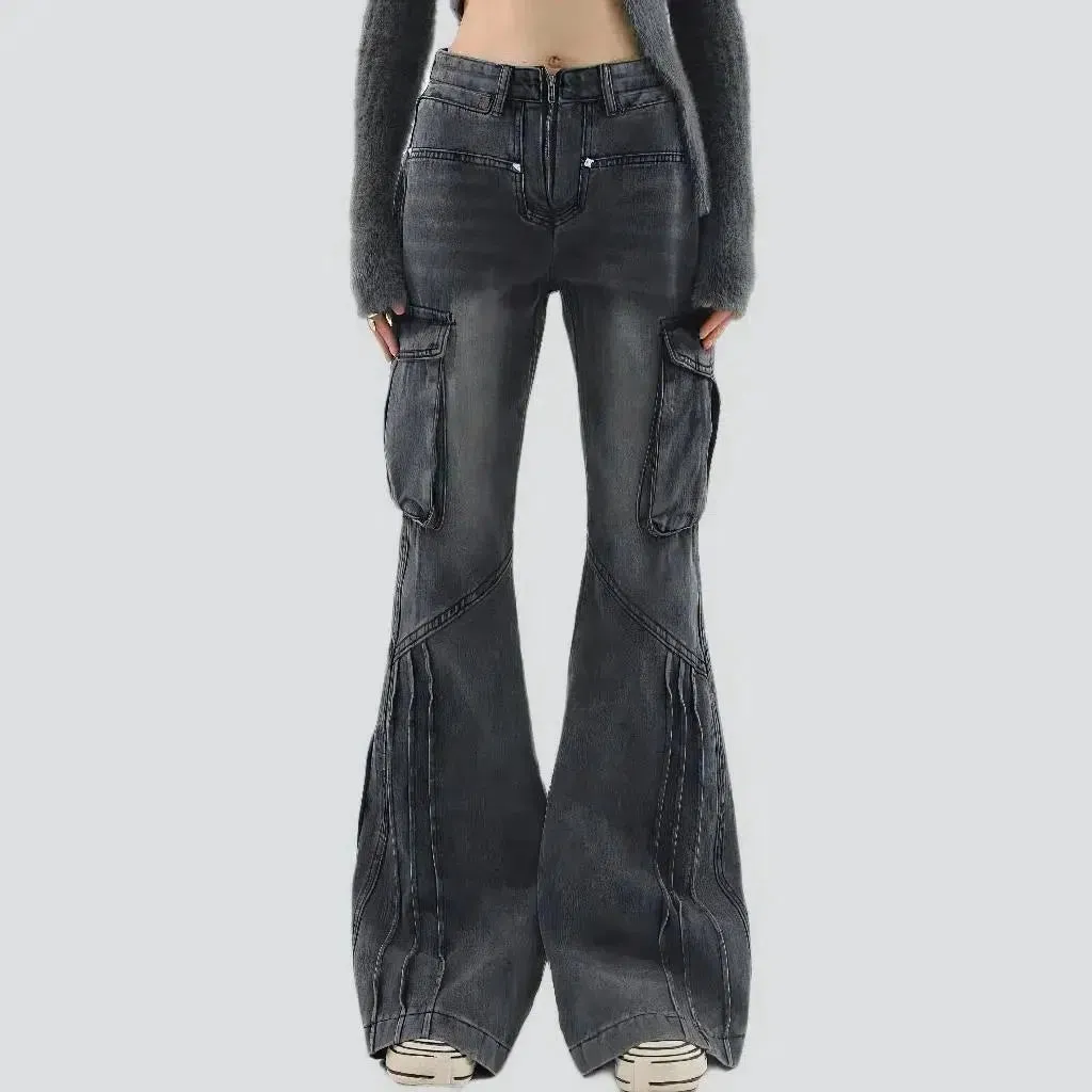 Mid-waist fashion jeans
 for women