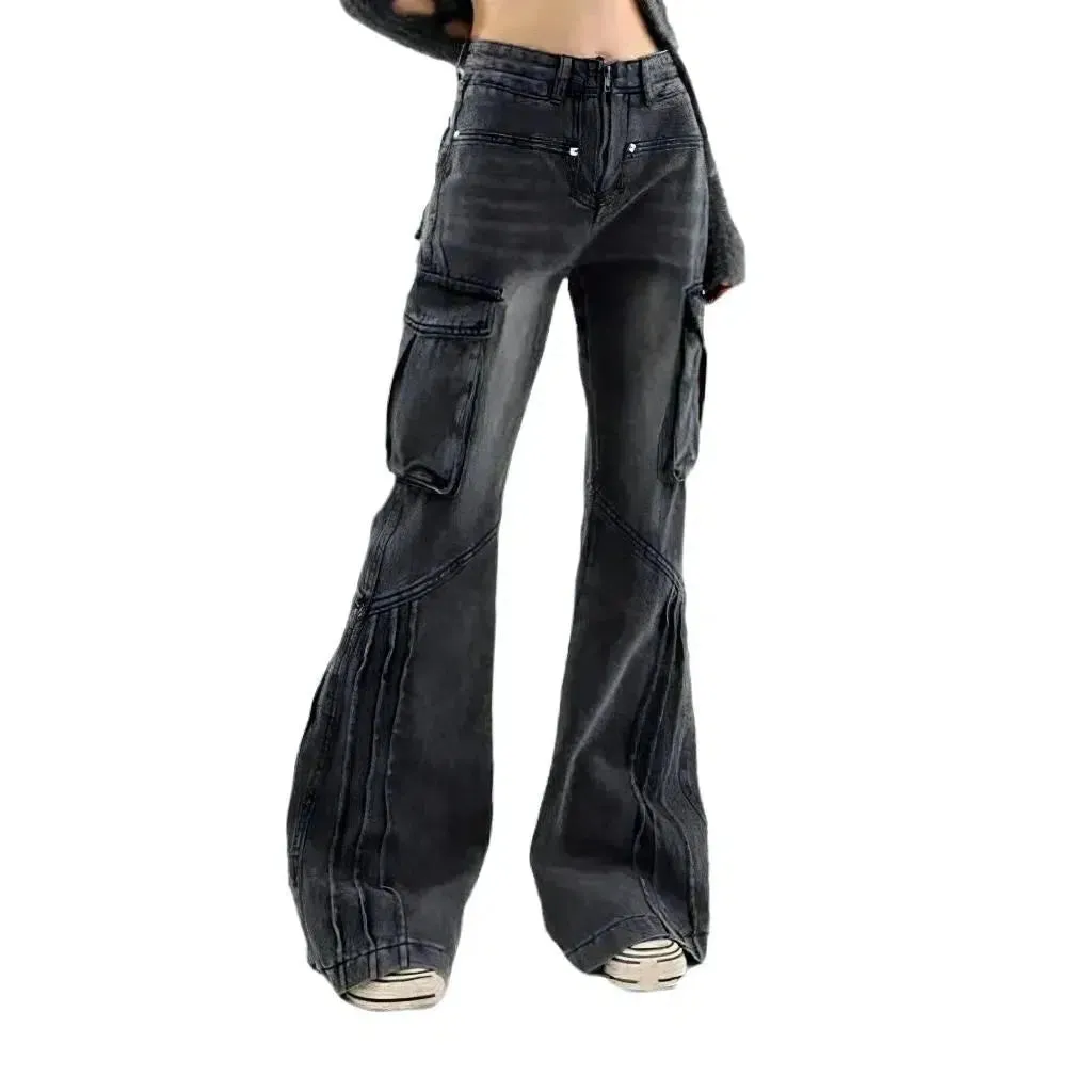 Mid-waist fashion jeans
 for women