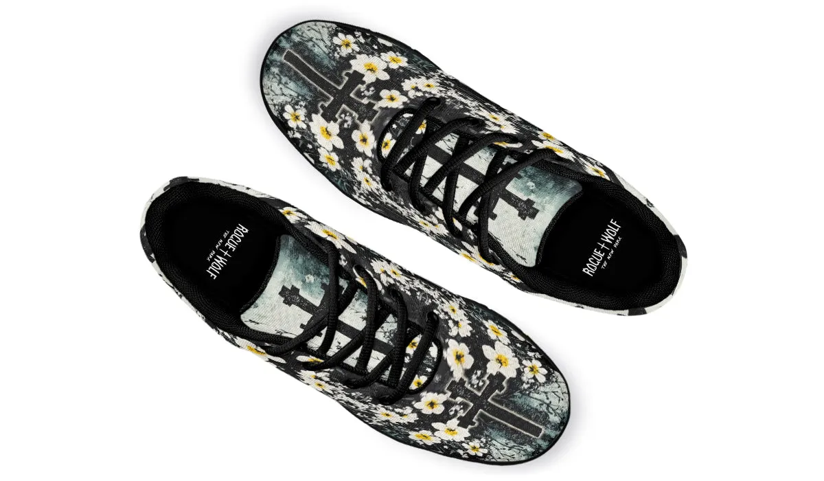 Mourning Petals Athletic Sneakers - Light Breathable and Comfortable Sports Shoes with Anti-Slip Soles