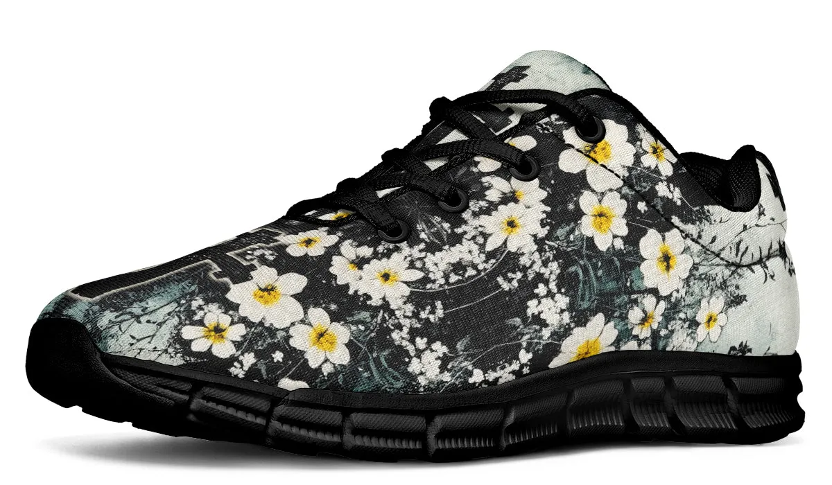 Mourning Petals Athletic Sneakers - Light Breathable and Comfortable Sports Shoes with Anti-Slip Soles