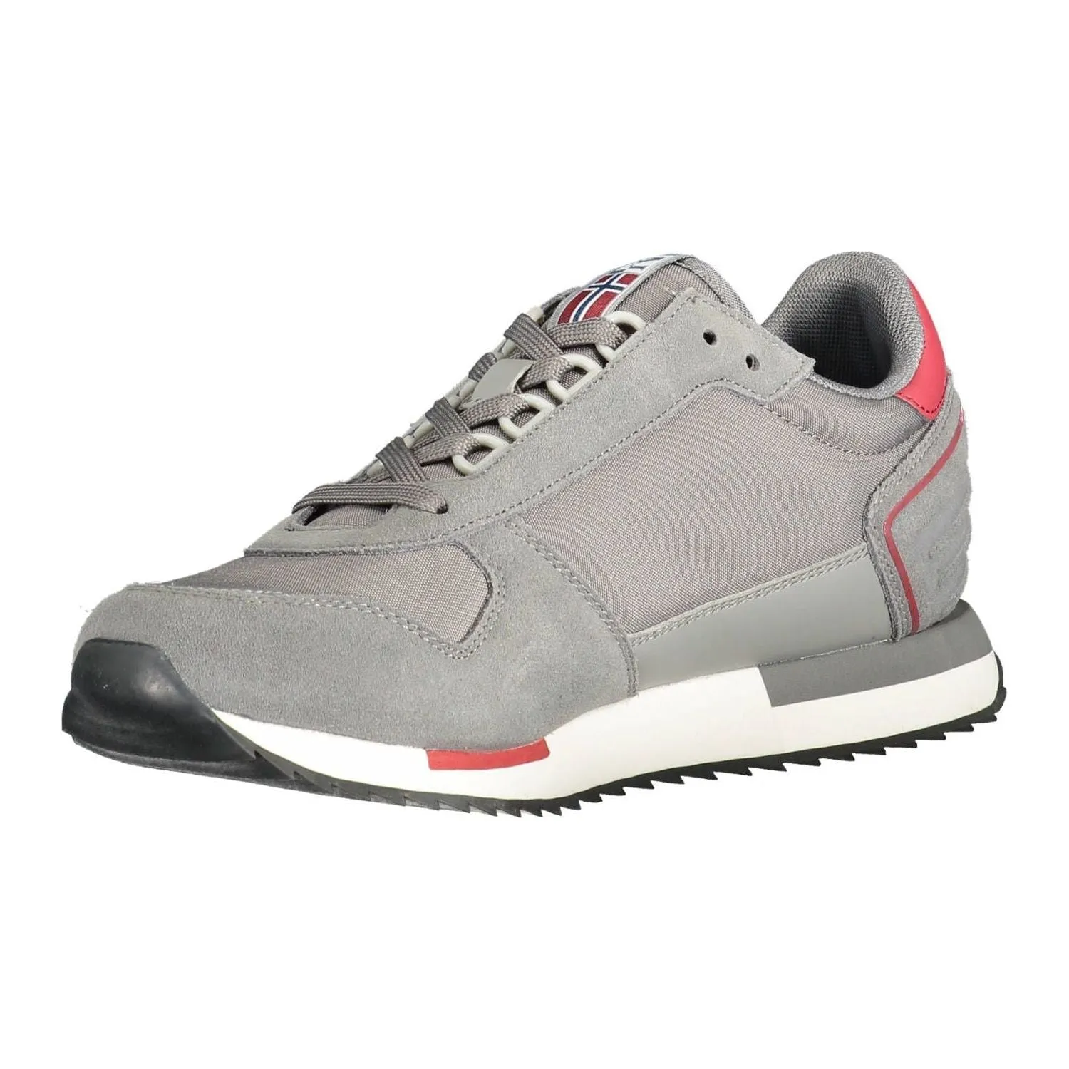 Napapijri Gray Leather Men Sneaker