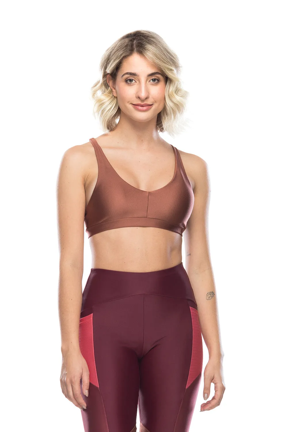 Natallie Bronze Sports Bra