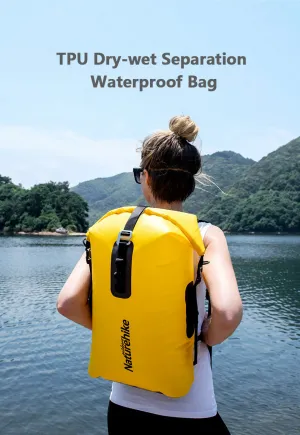 Nature hike Outdoor Waterproof Bag Dry-wet Separation 28L Swimming Waterproof Backpack TPU Fabric Portable Swim Drifting Beach | Brodtica.com