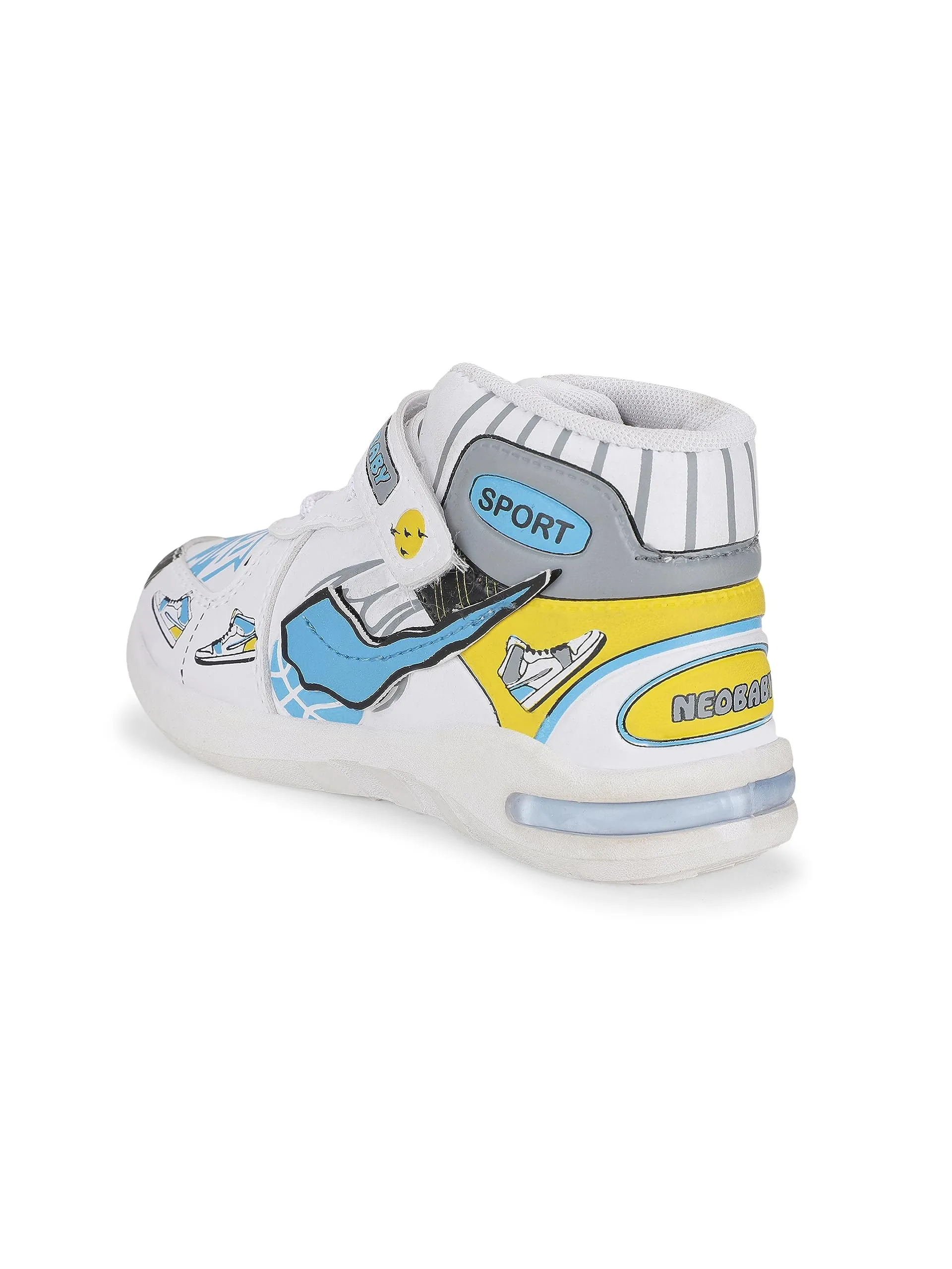 NEOBABY Sneakers Shoes for Kids 12 Months to 5 Years Boys & Girls White