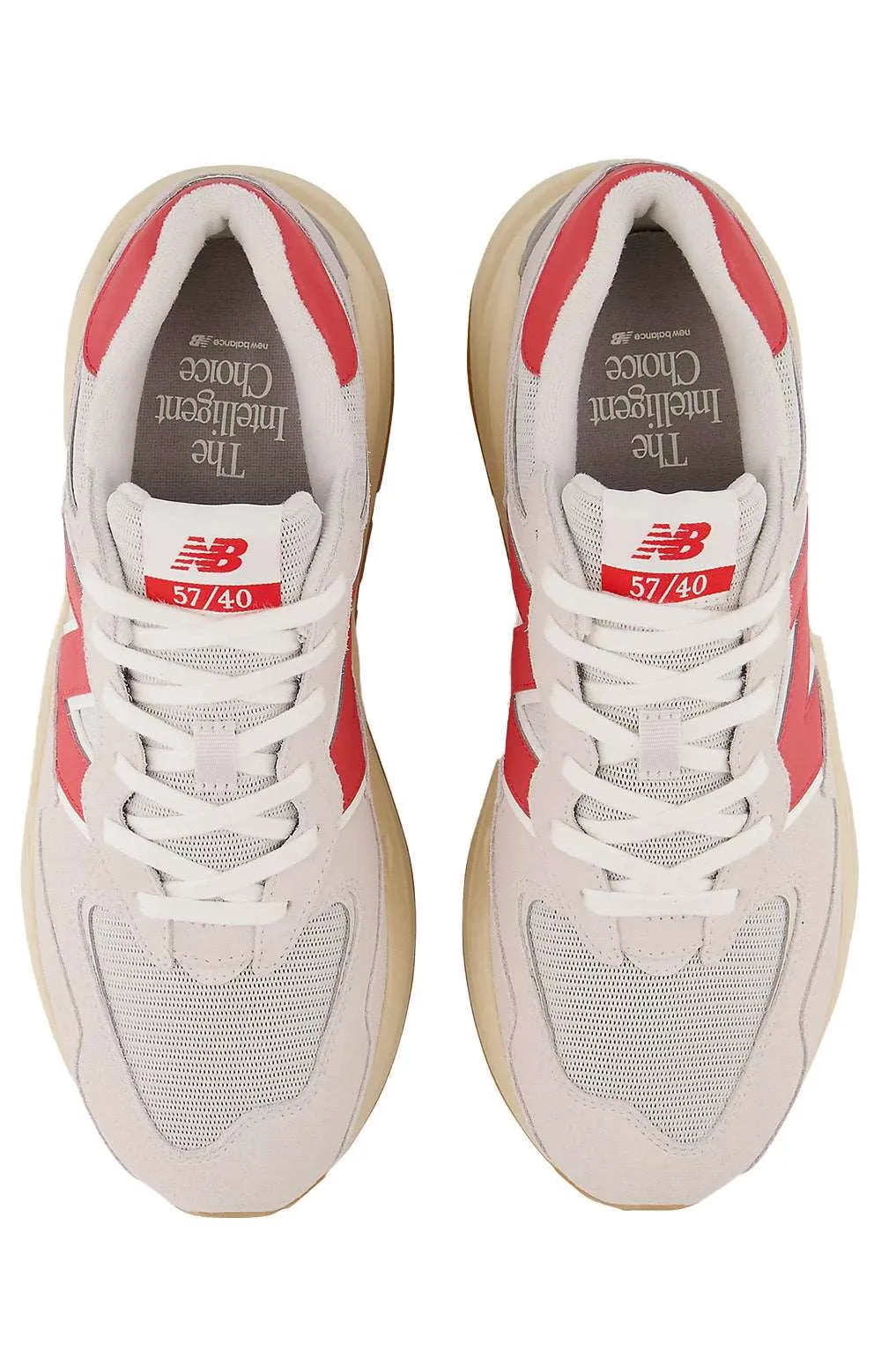 New Balance 57/40 Sneakers - Moonbeam/Red