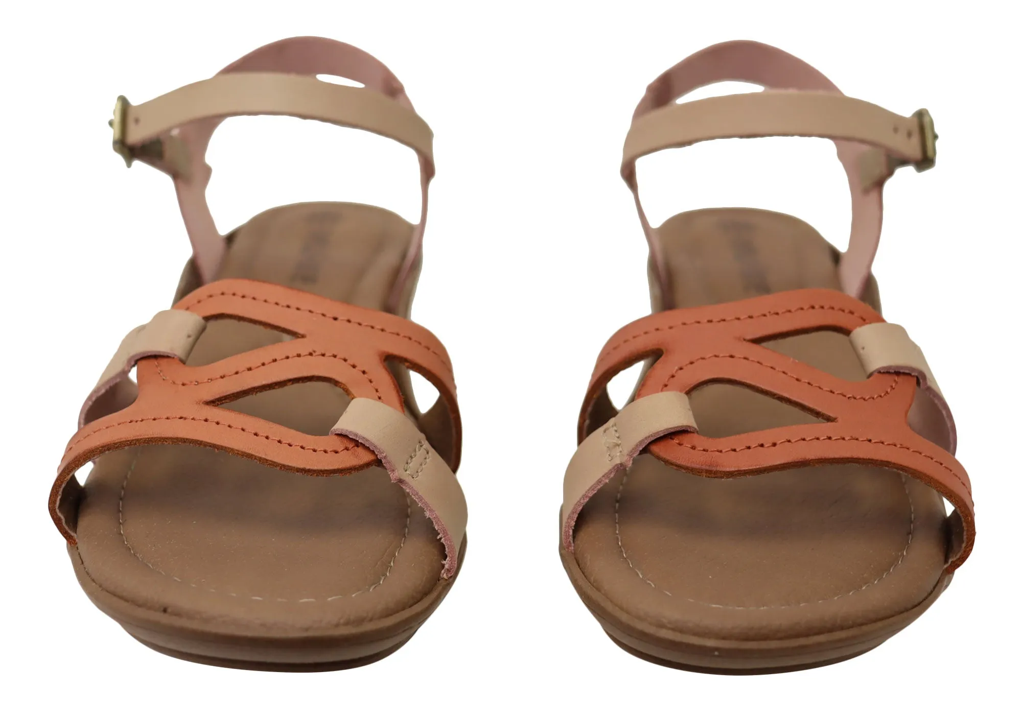 New Face Leni Womens Comfortable Leather Sandals Made In Brazil