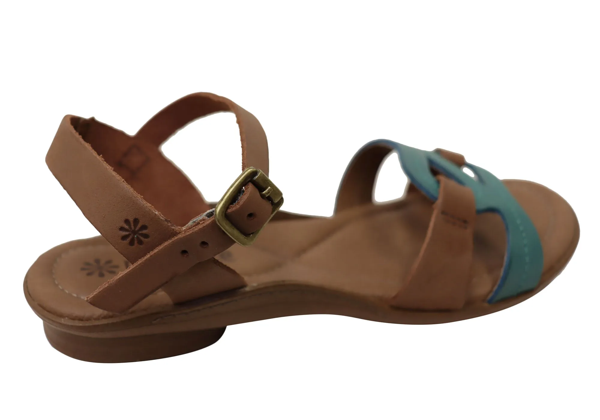 New Face Leni Womens Comfortable Leather Sandals Made In Brazil