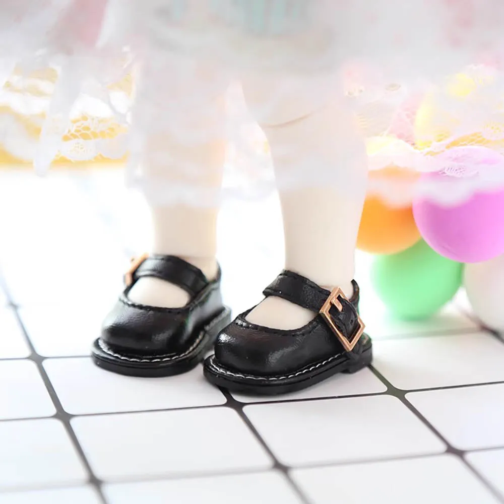 niannyyhouse 1/6BJD 15cm Plush Doll Casual Leather Shoes Length 5.1cm 30cm Ball Jointed Dolls Accessories Dress Up