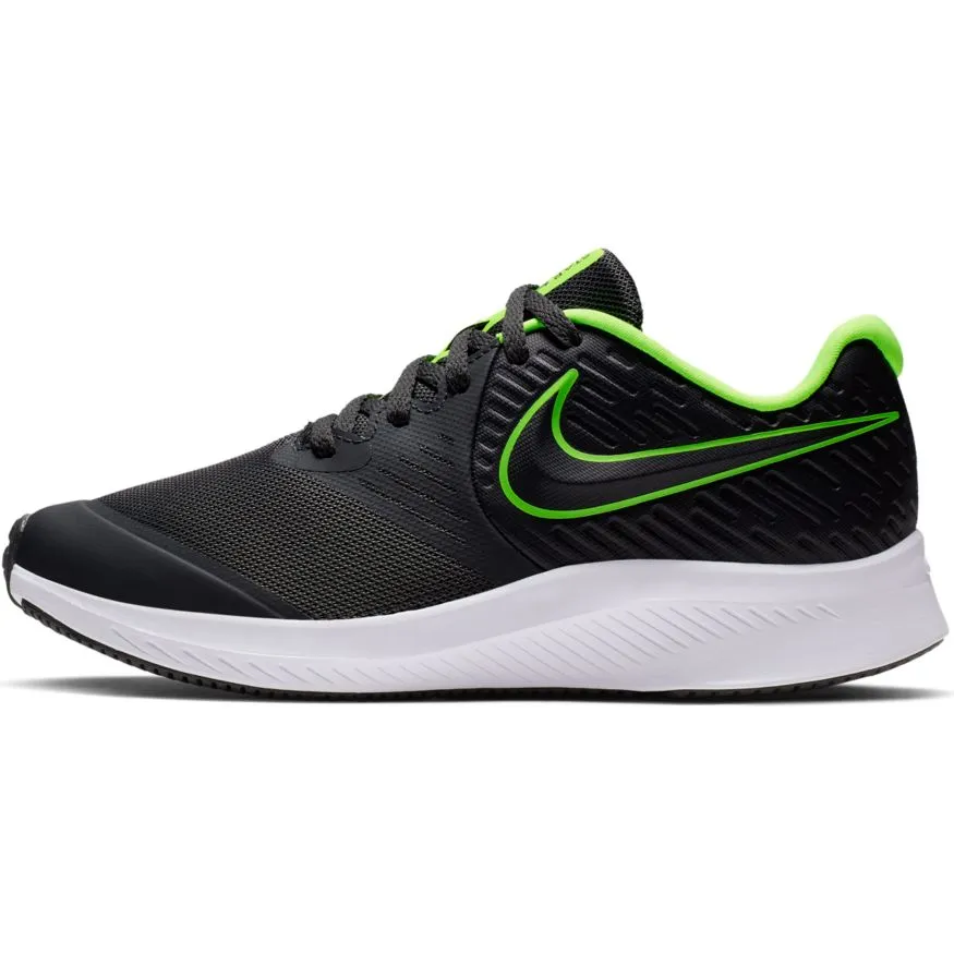 Nike Anthracite/Electric Green/Black Star Runner 2 Youth Sneaker