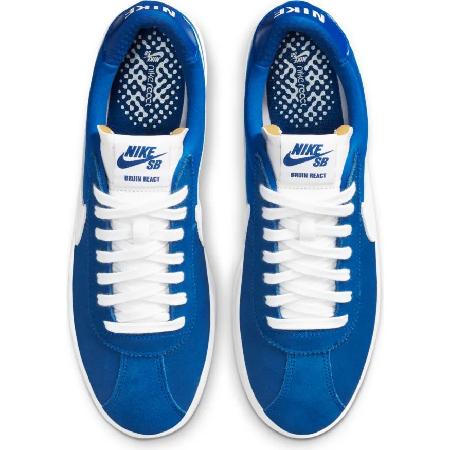 Nike SB Bruin React Skateboard Shoe - Team Royal/White-Team Royal-White