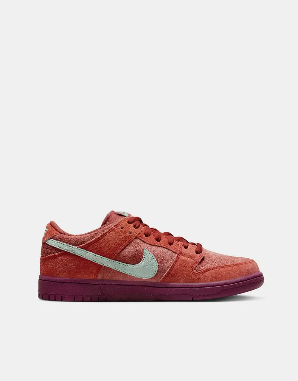 Nike SB Dunk Low Pro Premium Skate Shoes - Mystic Red/Emerald Rise-Rugged Orange-Rosewood-Mystic Red