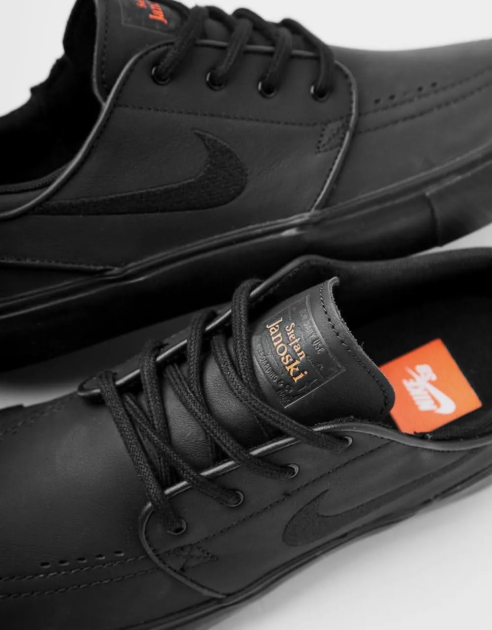 Nike SB 'Orange Label' Zoom Janoski OG  ISO Skate Shoes - Black/Black-Black-Black-Anthracite-Safety Orange