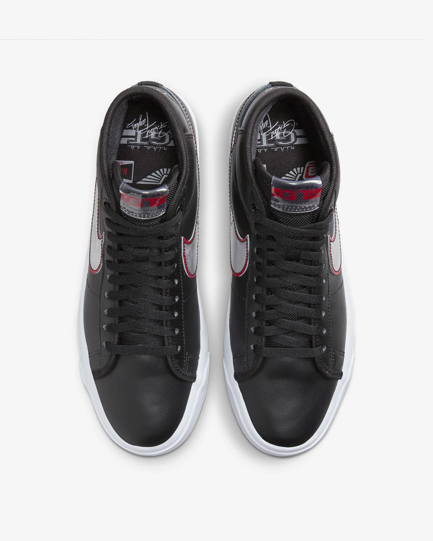 Nike SB Zoom Blazer Mid Pro GT: Black/University Red/White/Metallic Silver