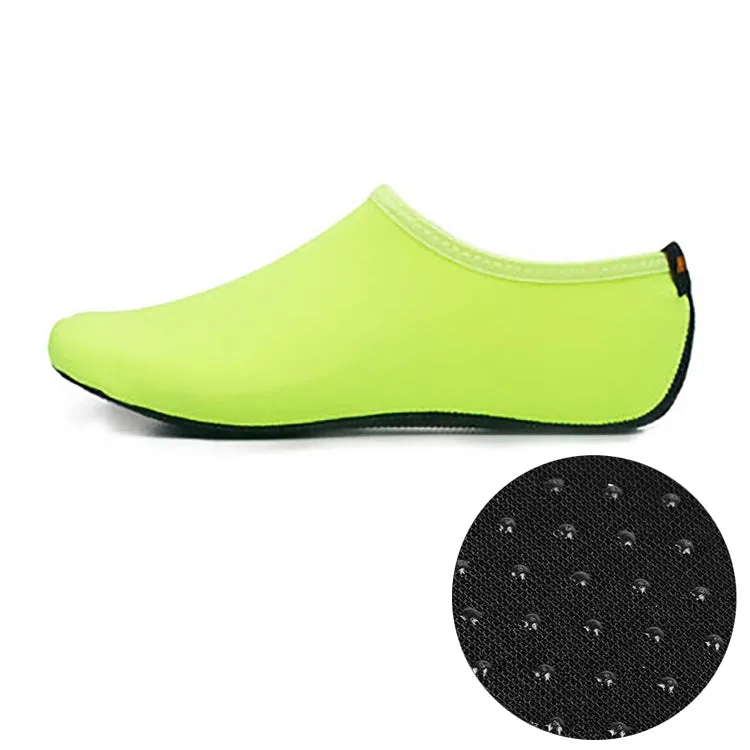 Non-slip Plastic Grain Texture Thick Cloth Sole Solid Color Diving Shoes and Socks, One Pair, Series 1