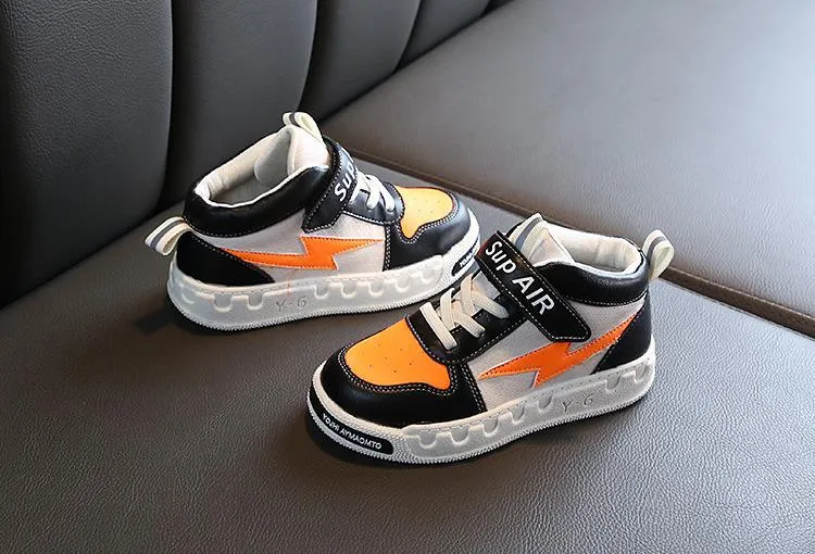 Orange and Black Canvas Sports Shoes