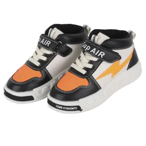 Orange and Black Canvas Sports Shoes