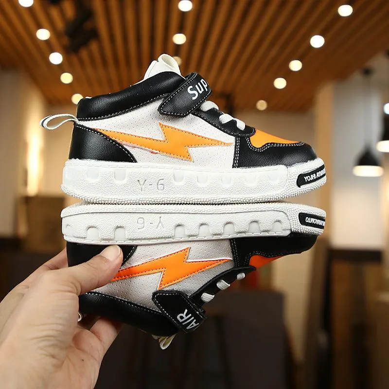 Orange and Black Canvas Sports Shoes