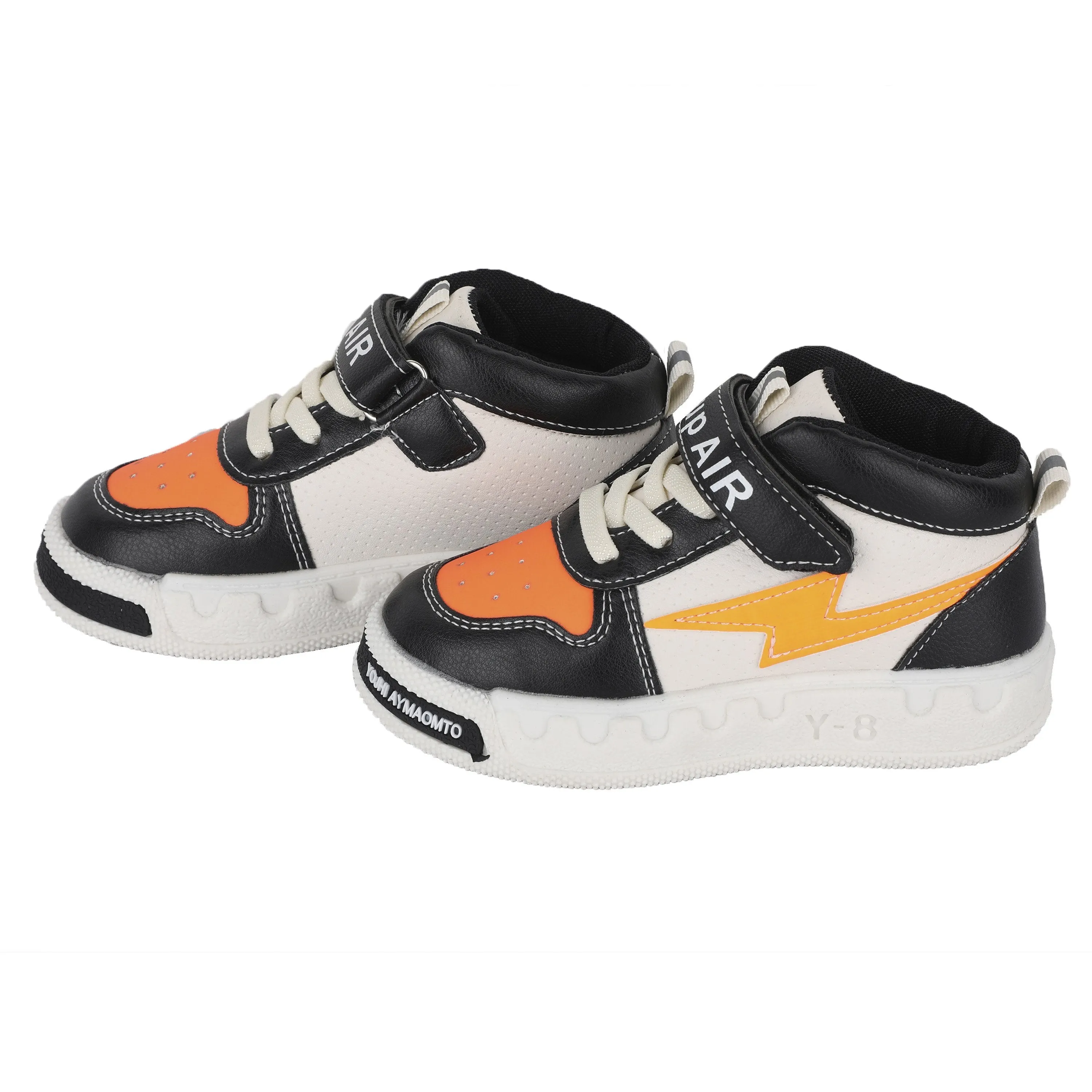 Orange and Black Canvas Sports Shoes