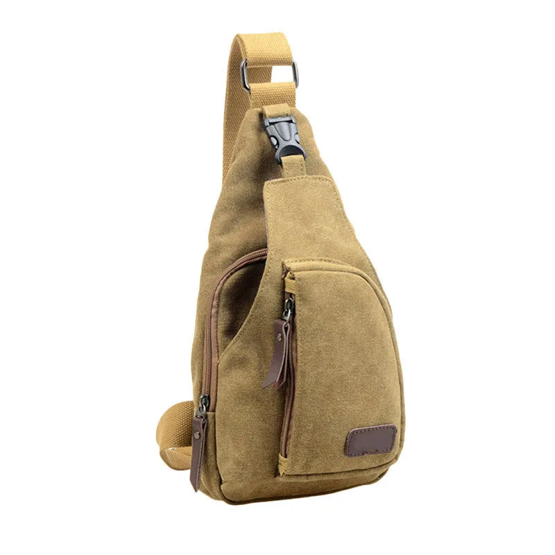 Outdoor Sports Canvas Unbalance Backpack