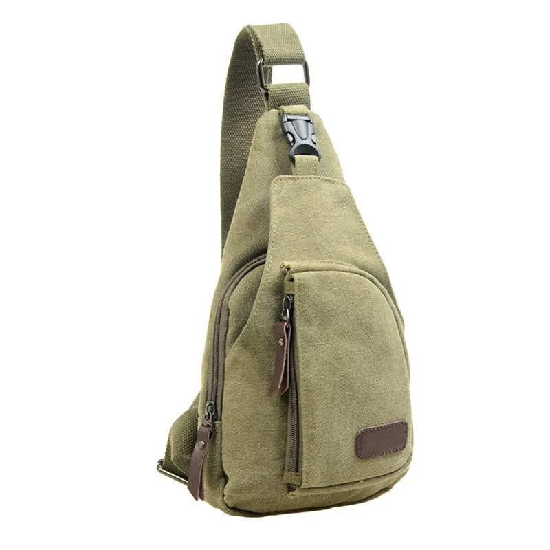 Outdoor Sports Canvas Unbalance Backpack