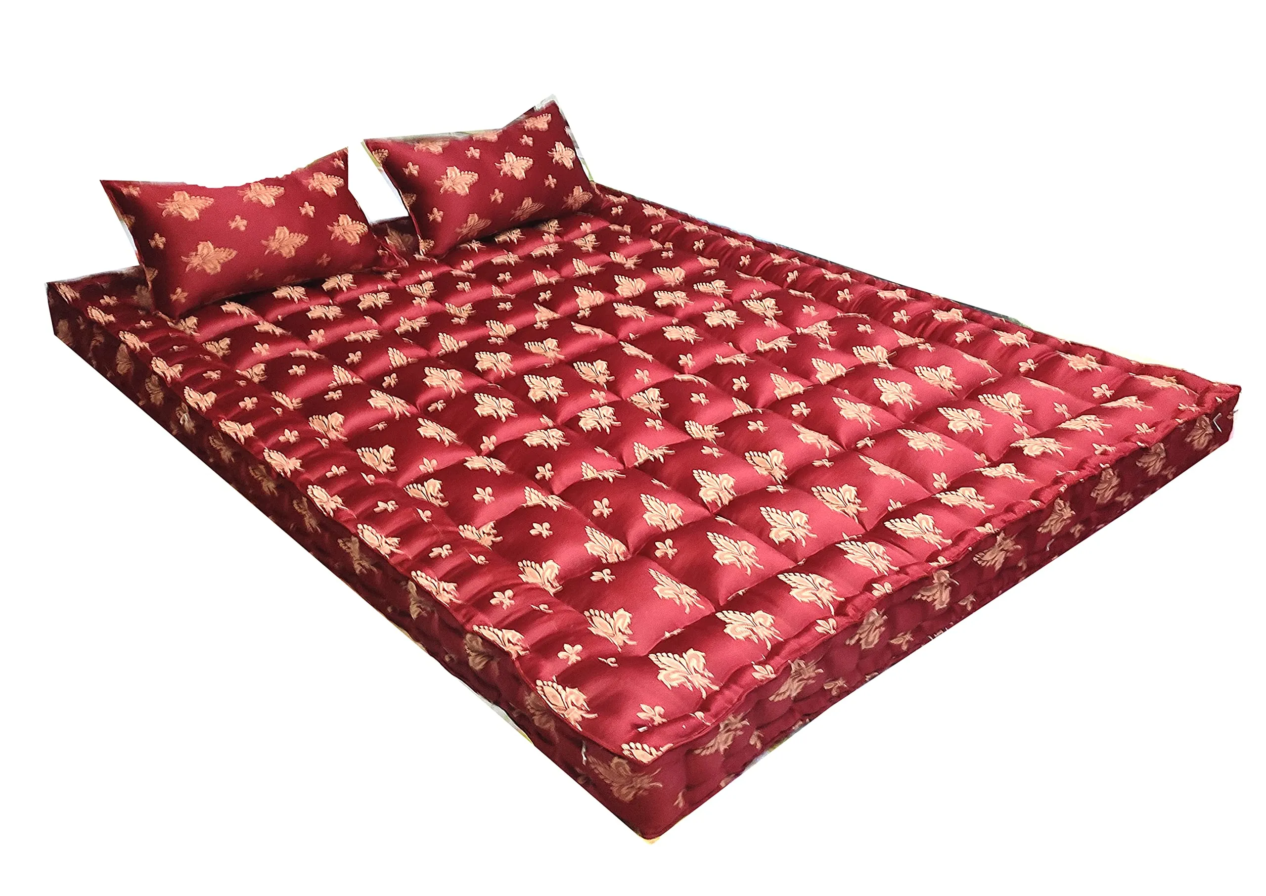 Ozone Mattress Organic Silk Cotton Ilavam Panju Kapok King Size Bed Mattress, 6.5 x 6 ft / 78 x 72 x 6 Inch, Multicolour (King)