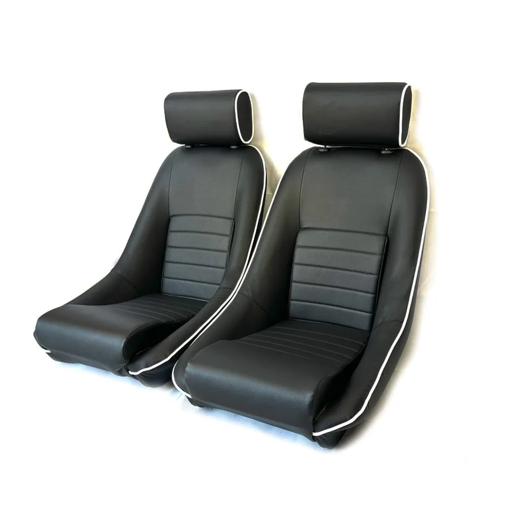 Pair BB1 RS Classic Sports Bucket Seats with Headrests & Runners