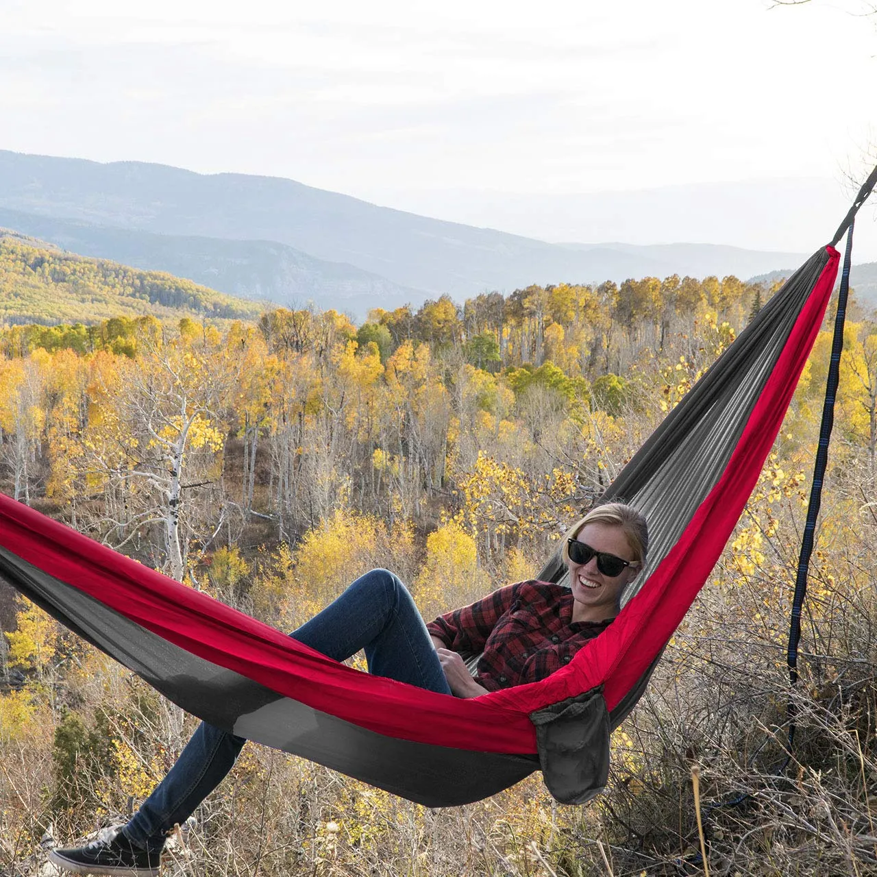 Parachute Nylon  Camping Hammock with Hanging Straps - Kootek