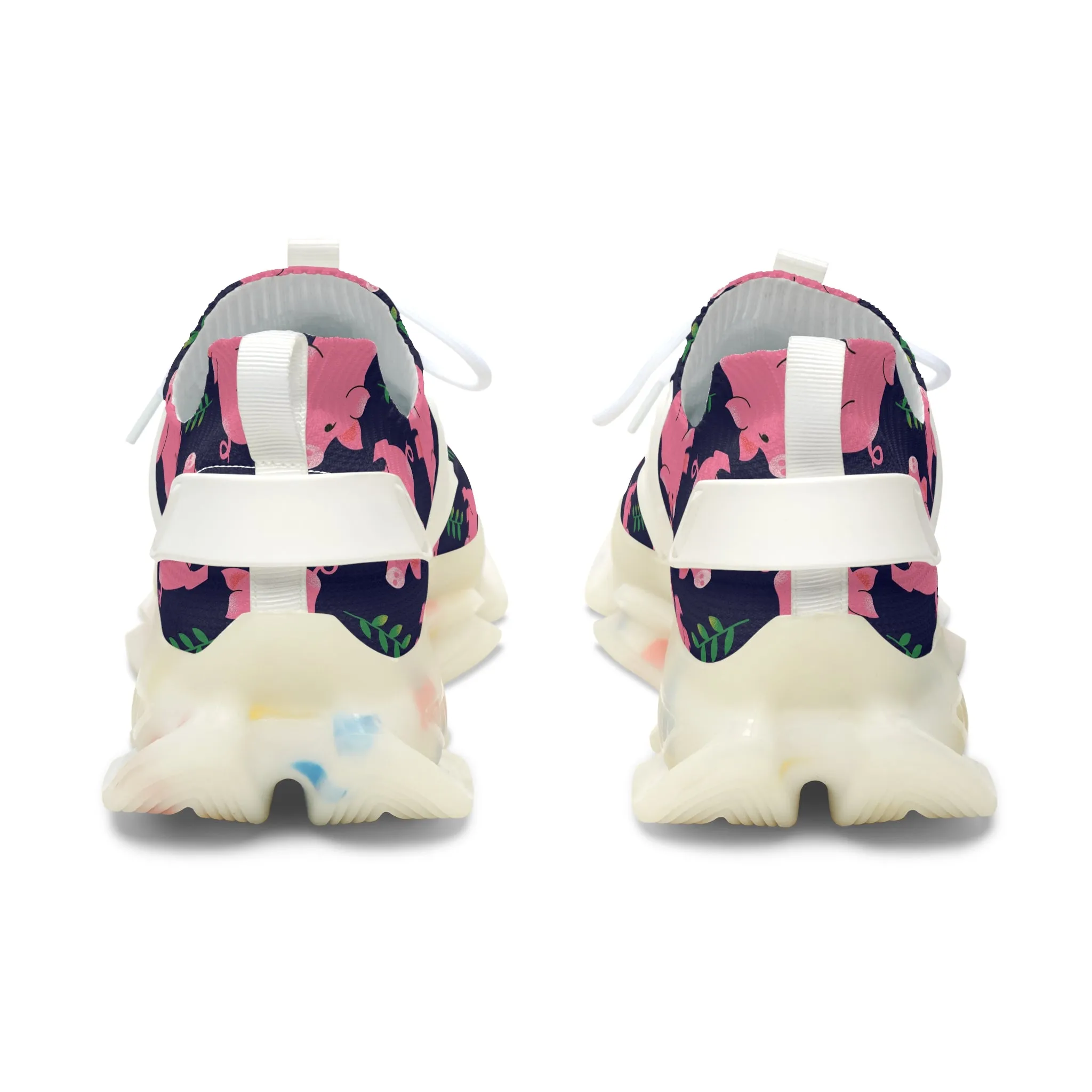 Pink Pig Farm Animals Women's Mesh Sneakers