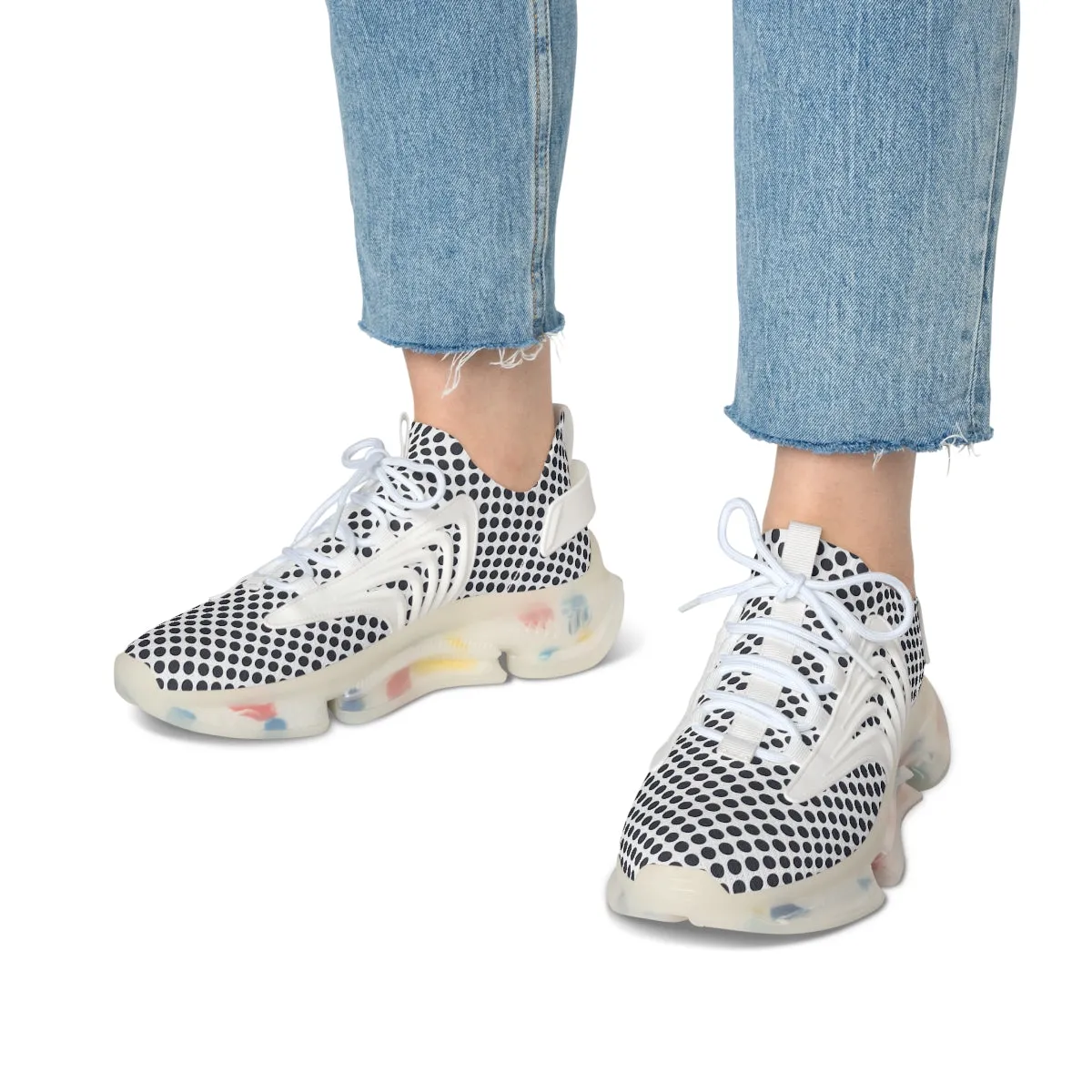 Polka Dots Women's Mesh Sneakers