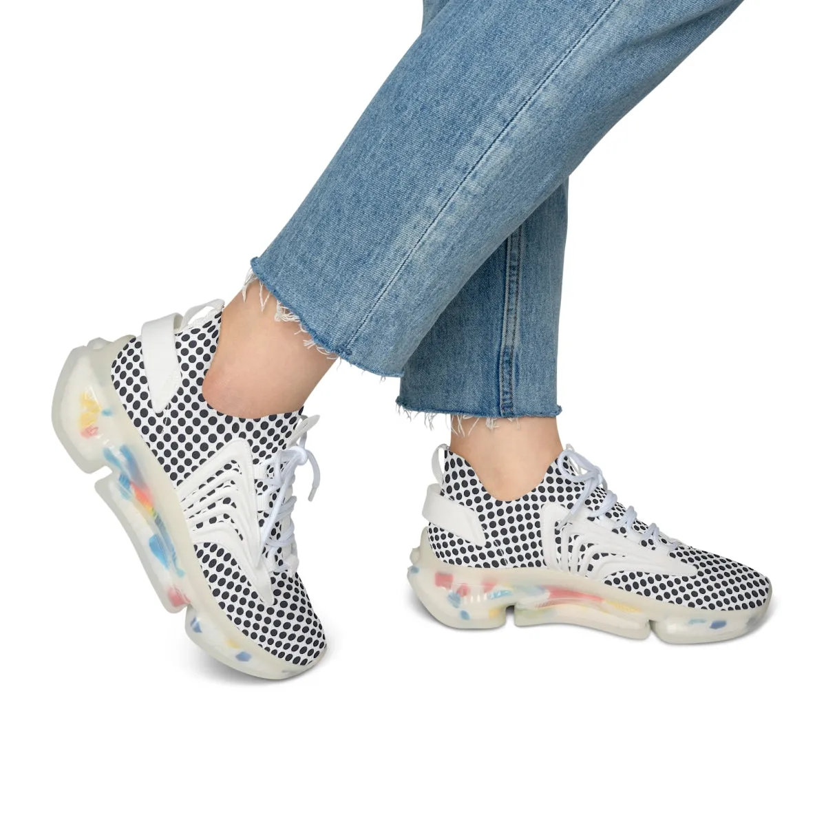 Polka Dots Women's Mesh Sneakers