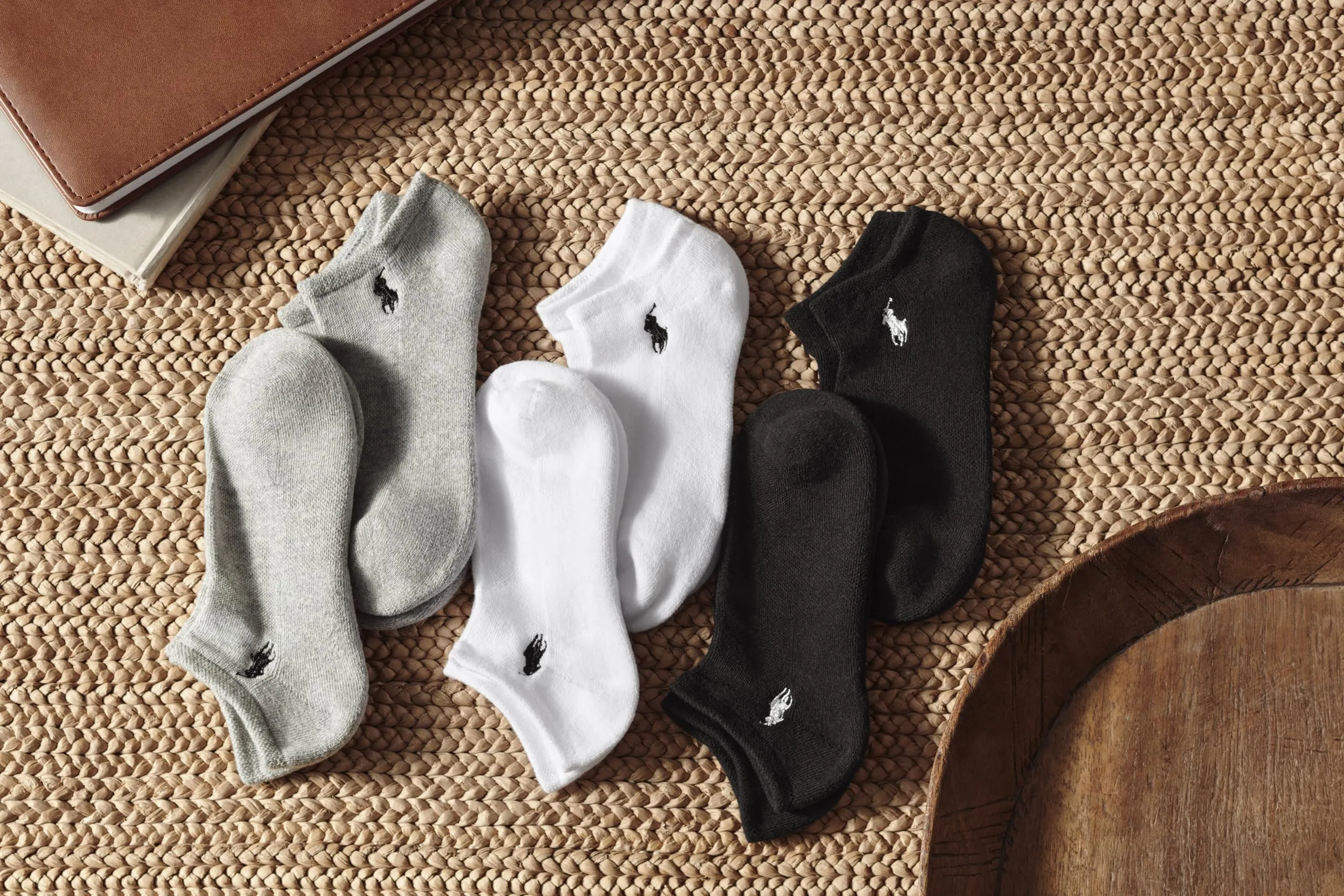 Polo Women’s Performance Cotton Crew Socks - 6 Pair Pack - Breathable Mesh & Sport Cushioning