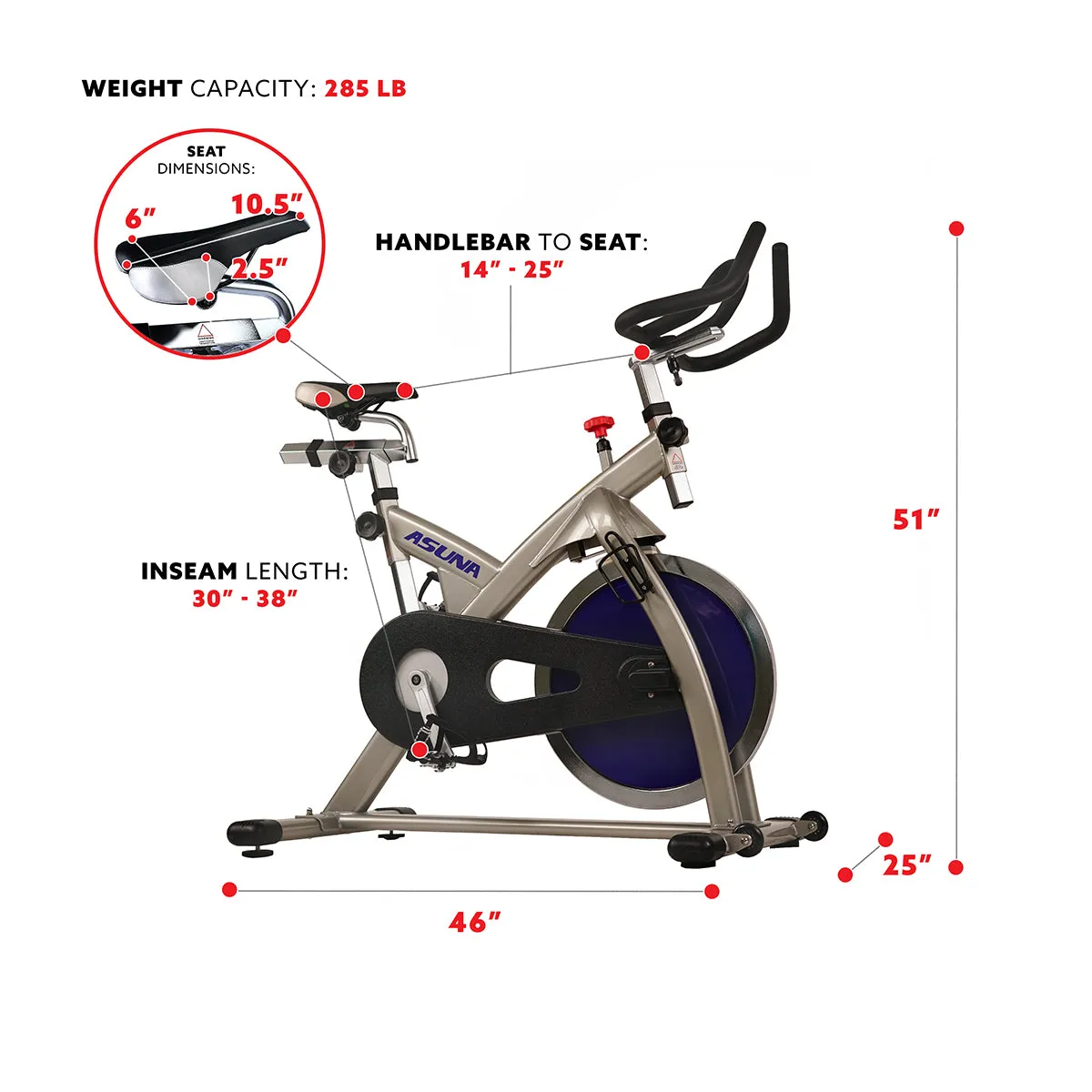 Premium Chain Drive Commercial Indoor Cycling Trainer Exercise Bike