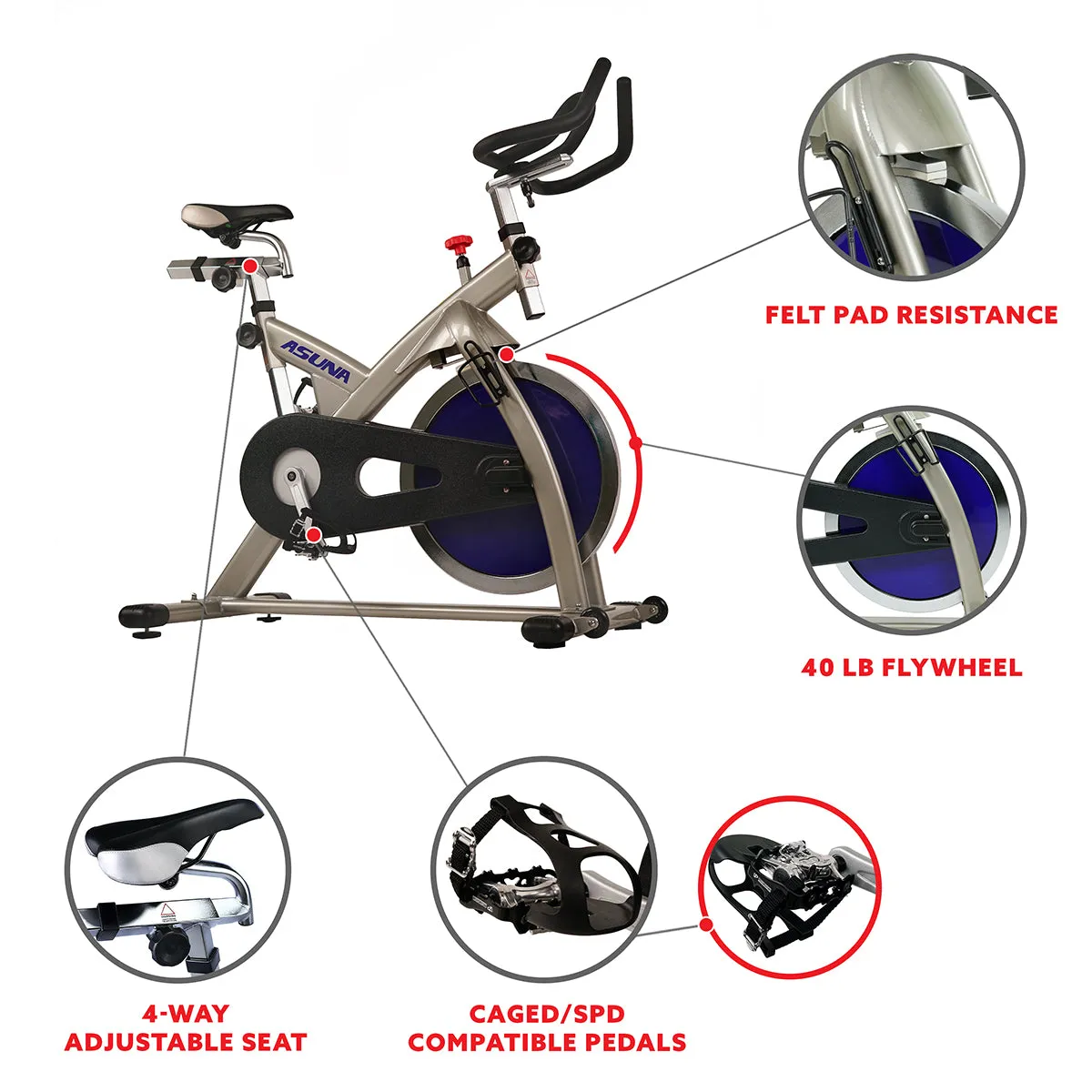 Premium Chain Drive Commercial Indoor Cycling Trainer Exercise Bike