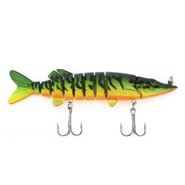 Pro beros 12.8cm Fishing Lures Lifelike Multijointed 9 Segement Pike Swimbait Crankbait 3D Eyes Fishing Lure Hard Fake Fish Bait