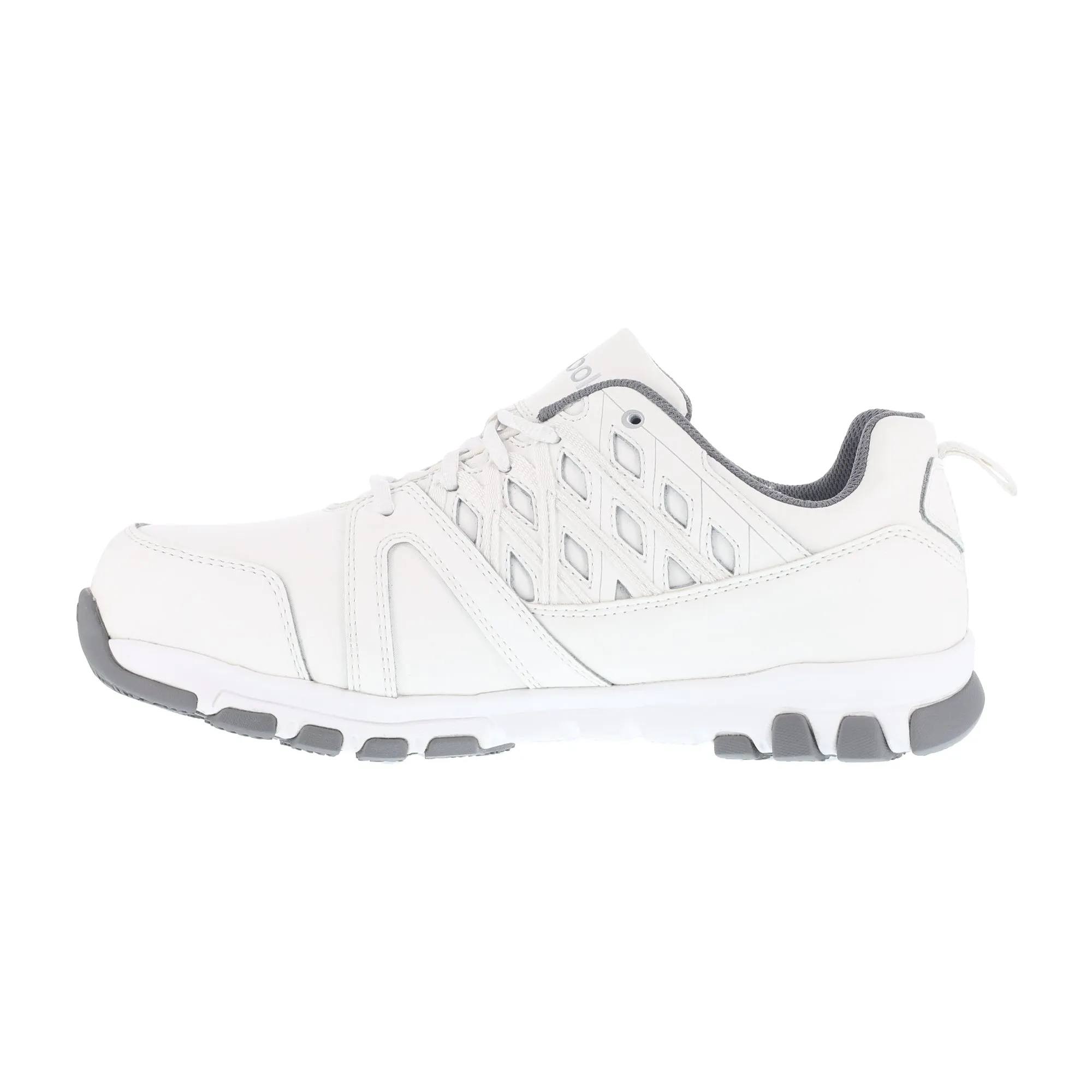 Reebok Womens White Leather Work Shoes ST Sublite Athletic