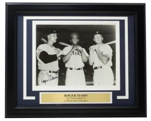 Roger Maris Signed Framed 8x10 New York Yankees Photo JSA LOA BB70058