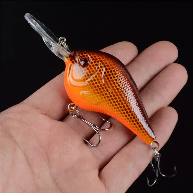 Rushed 2015 hot sale 1pcs hard plastic crankbait carp fishing tackle 3d eyes bait wobbler japan