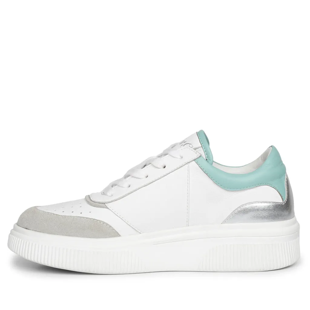 Saint Aloisia Mint Leather Sneakers