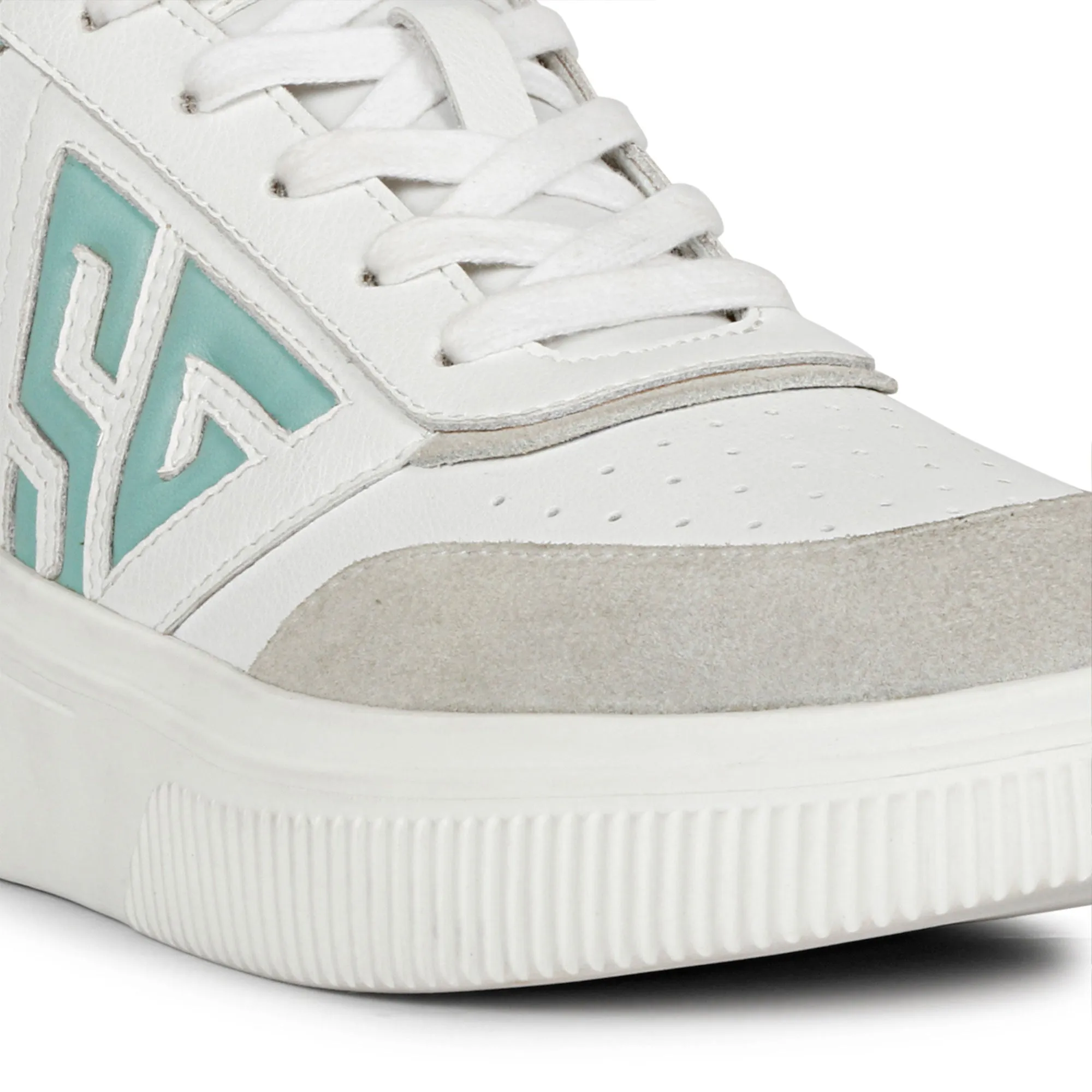 Saint Aloisia Mint Leather Sneakers