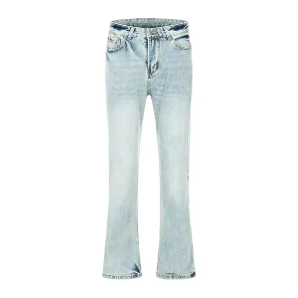 Sanded men's bootcut jeans