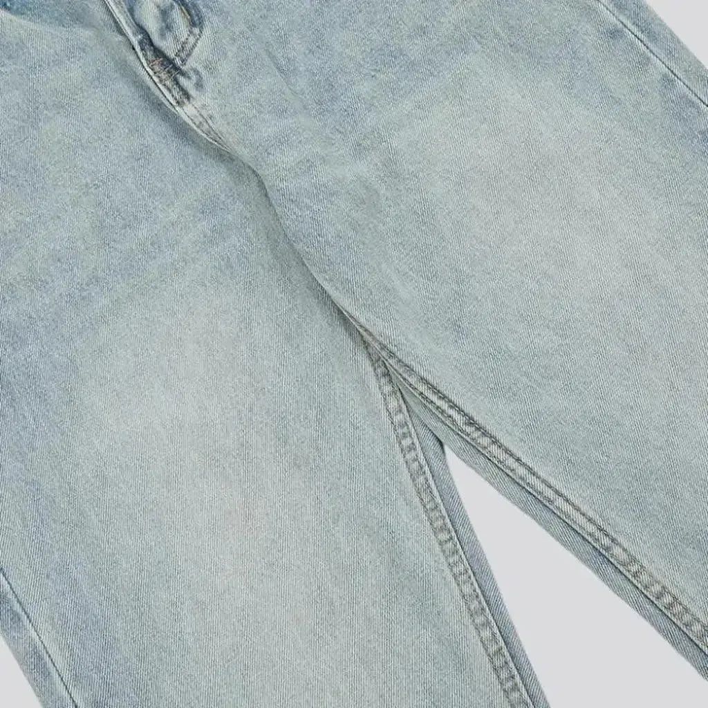 Sanded men's bootcut jeans