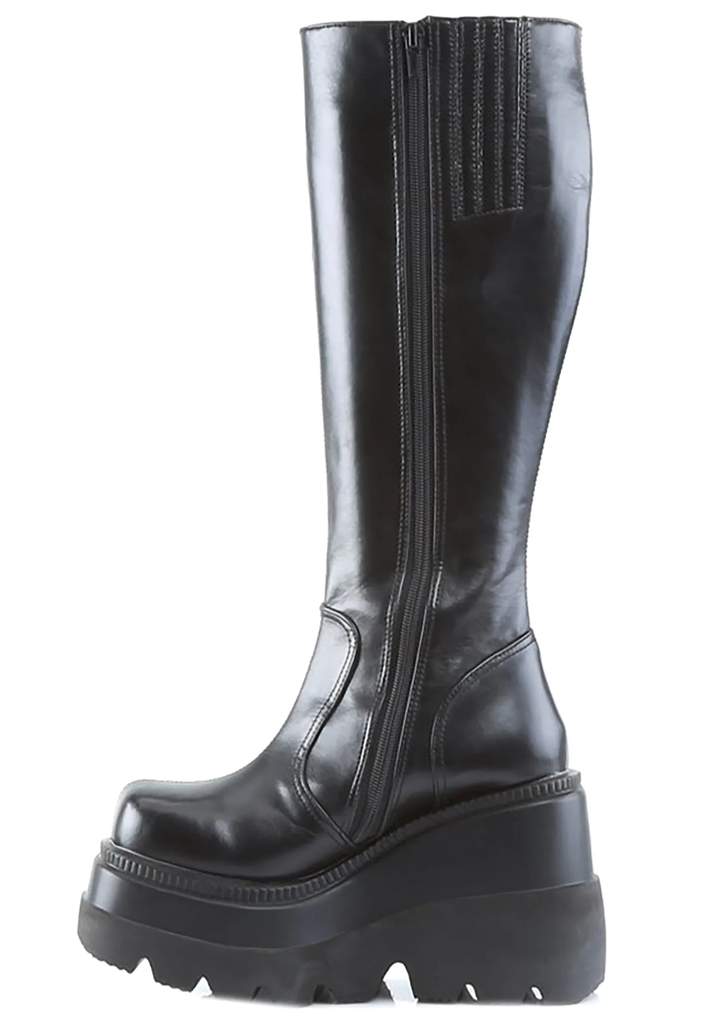 SHAKER 100 Total Blackout Black Platform Boots