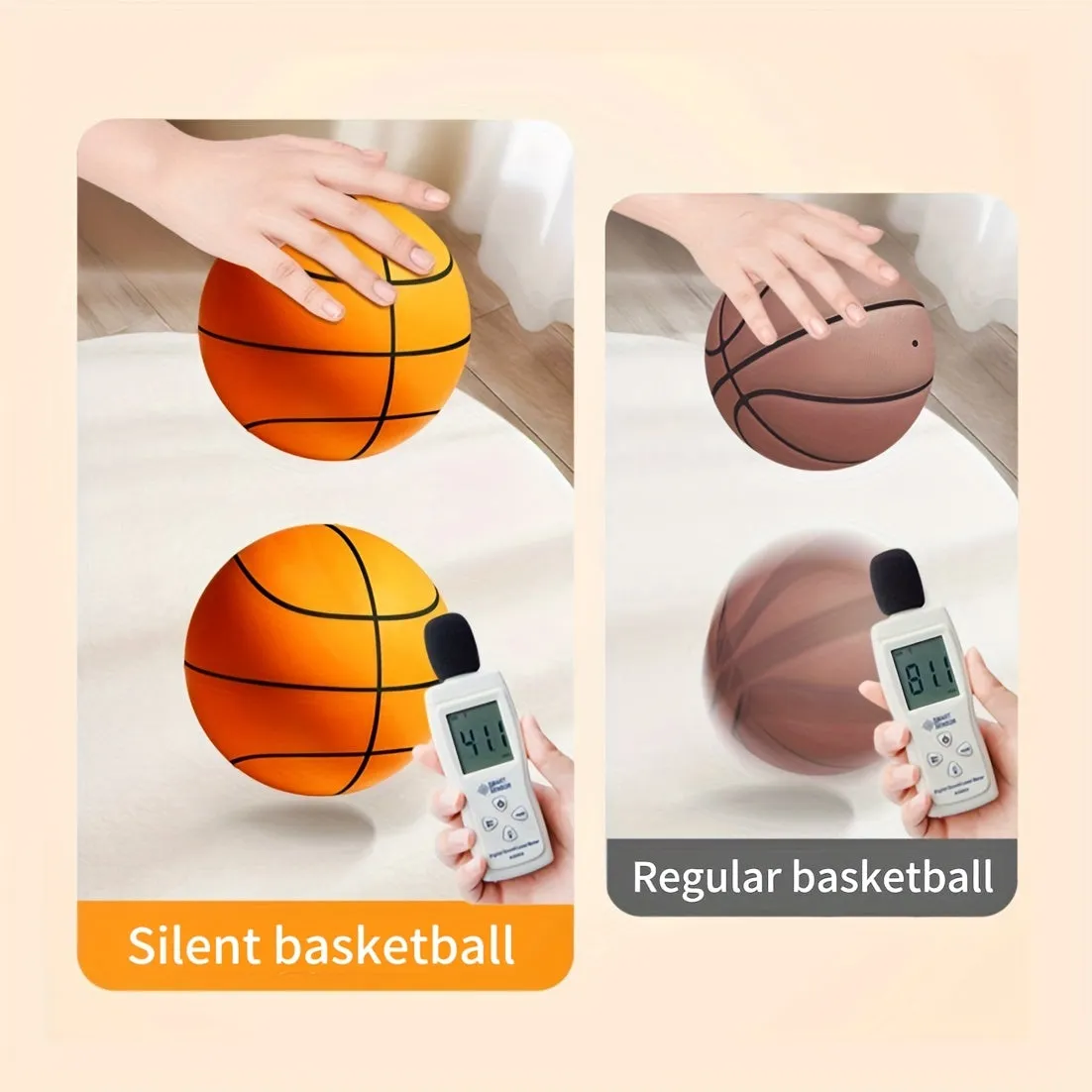 Silent Training Basketball with Free Net Bag Size 5