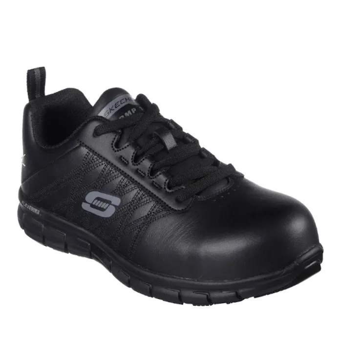 Skechers Womens Sure Track Erath Comp Toe Black Work Wear