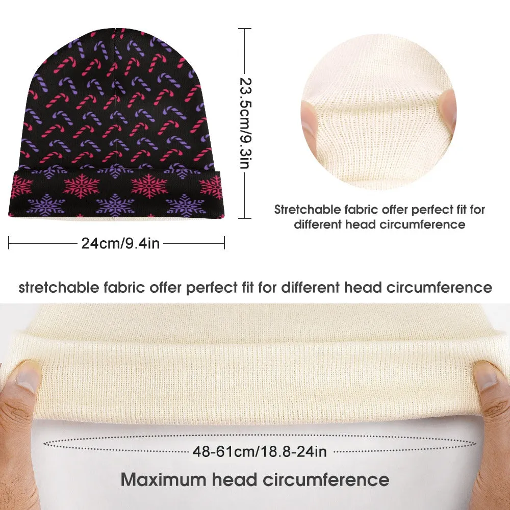 Snow & Candy Christmas Knitted Hat