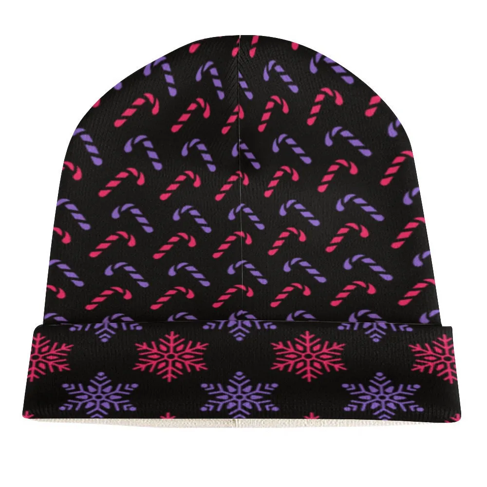 Snow & Candy Christmas Knitted Hat