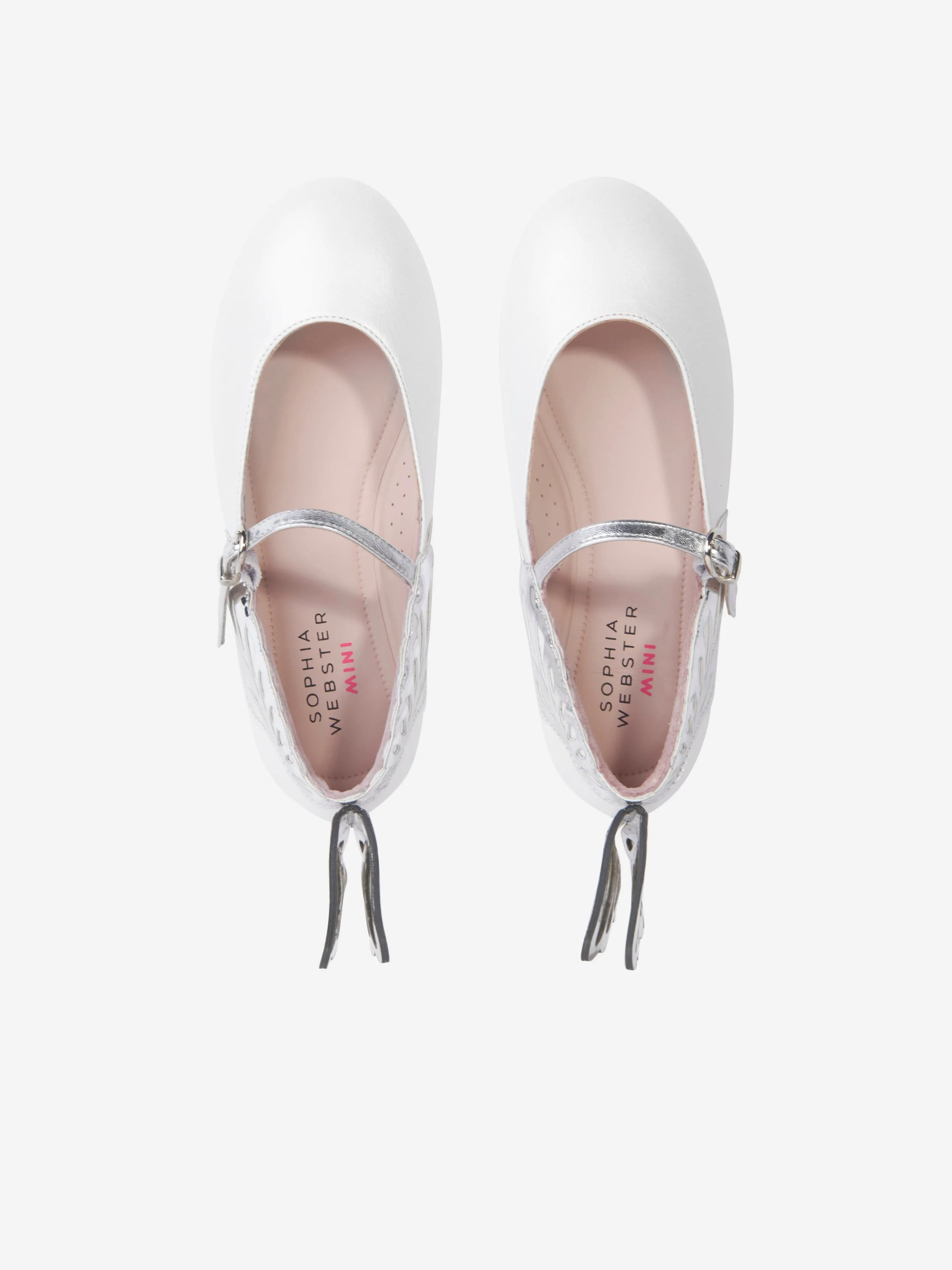 Sophia Webster Girls Leather Heavenly Shoes in Ivory