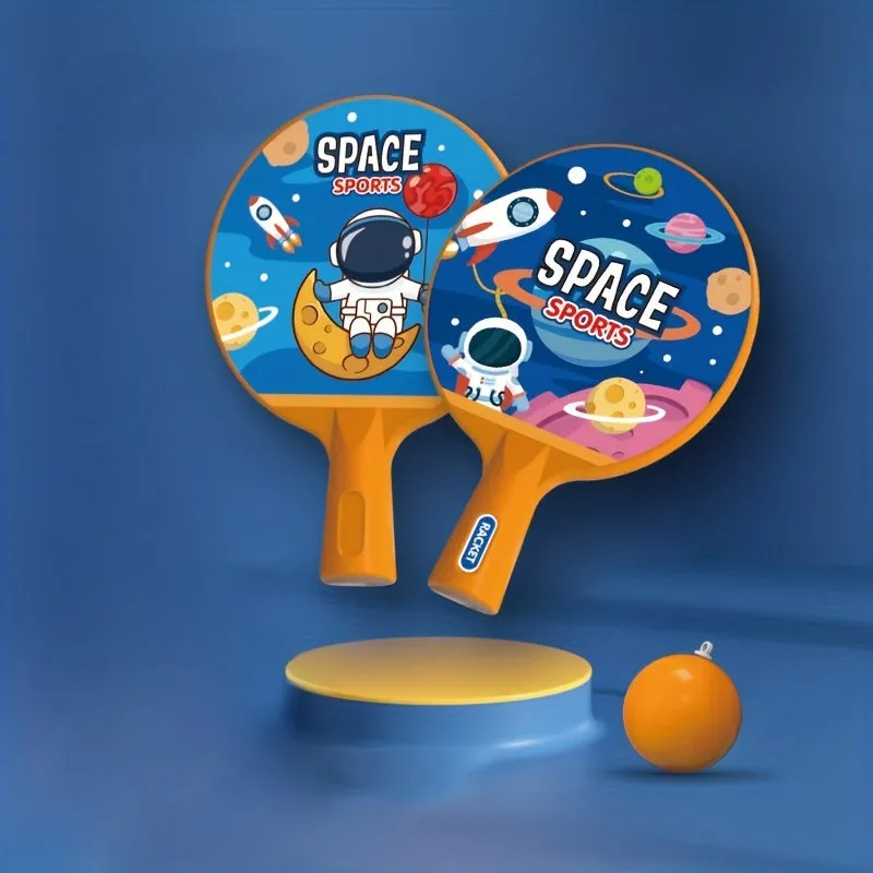 Spacethemed Table Tennis Set for Kids Indoor Eye Exercise Trainer