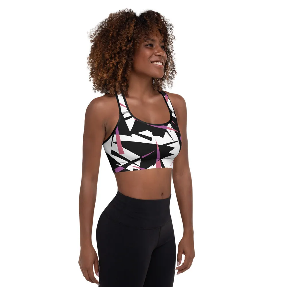 Sports Bra Geo Pink and Purple